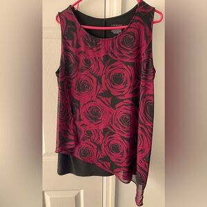 Lane Bryant Asymmetrical Rose Top🌹